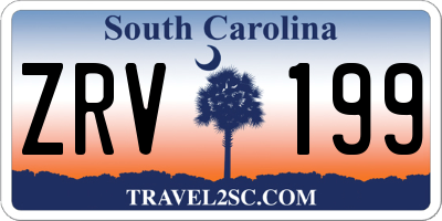 SC license plate ZRV199