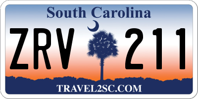 SC license plate ZRV211