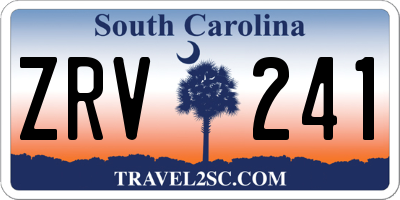 SC license plate ZRV241