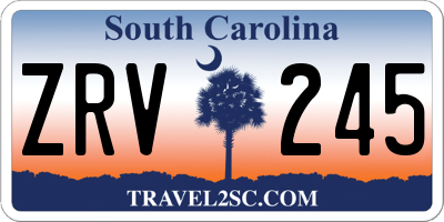SC license plate ZRV245