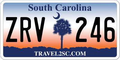 SC license plate ZRV246