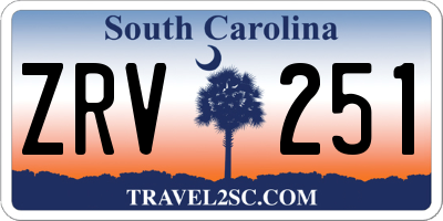 SC license plate ZRV251
