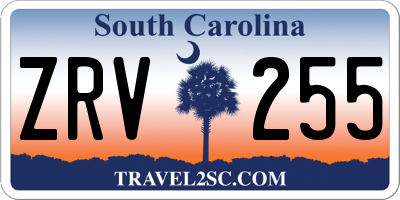SC license plate ZRV255