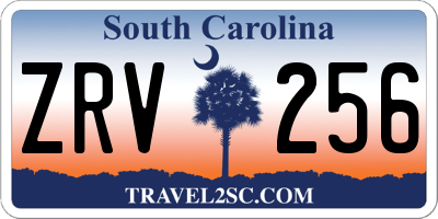 SC license plate ZRV256