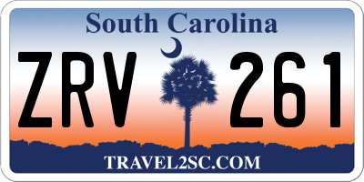 SC license plate ZRV261
