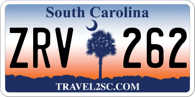 SC license plate ZRV262