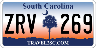 SC license plate ZRV269
