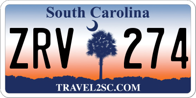 SC license plate ZRV274