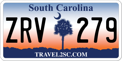 SC license plate ZRV279