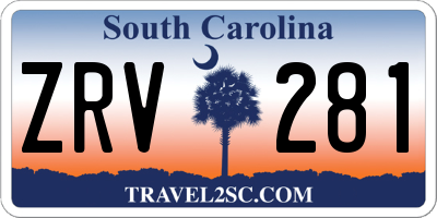 SC license plate ZRV281