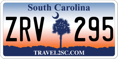 SC license plate ZRV295