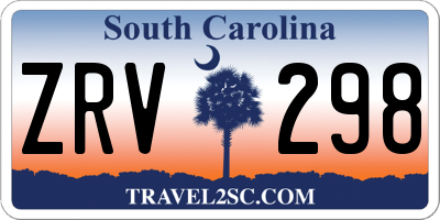 SC license plate ZRV298