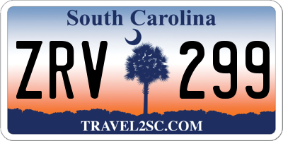 SC license plate ZRV299