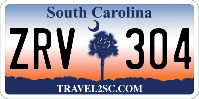 SC license plate ZRV304