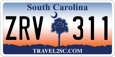 SC license plate ZRV311