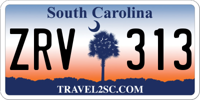 SC license plate ZRV313