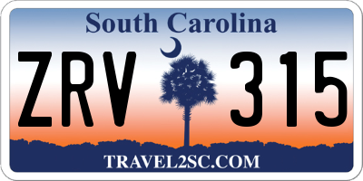 SC license plate ZRV315