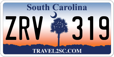 SC license plate ZRV319
