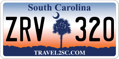 SC license plate ZRV320
