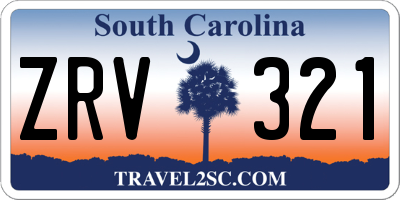 SC license plate ZRV321