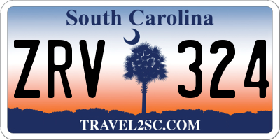 SC license plate ZRV324