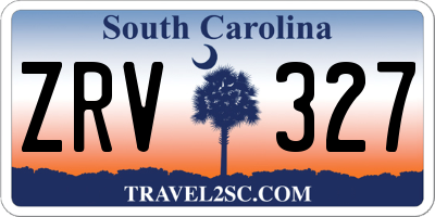 SC license plate ZRV327