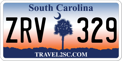 SC license plate ZRV329