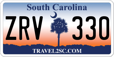 SC license plate ZRV330