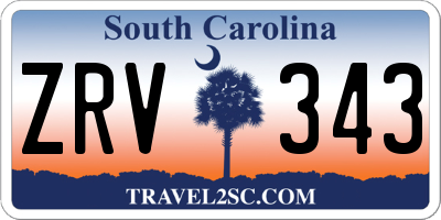 SC license plate ZRV343