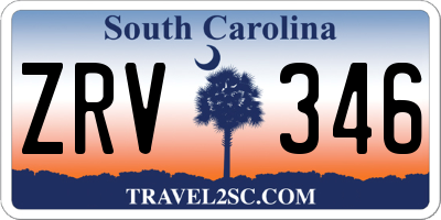 SC license plate ZRV346