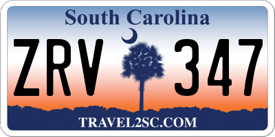 SC license plate ZRV347
