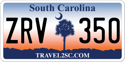 SC license plate ZRV350