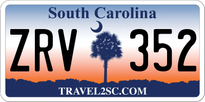 SC license plate ZRV352