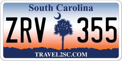 SC license plate ZRV355