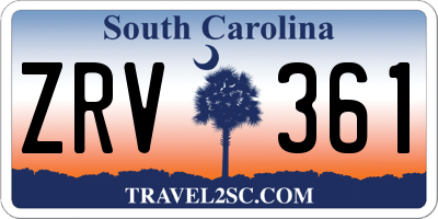 SC license plate ZRV361