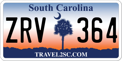 SC license plate ZRV364