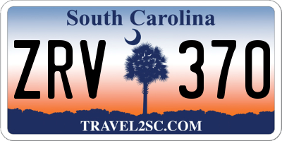 SC license plate ZRV370