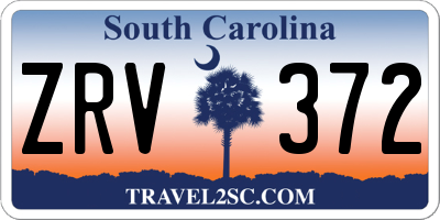 SC license plate ZRV372