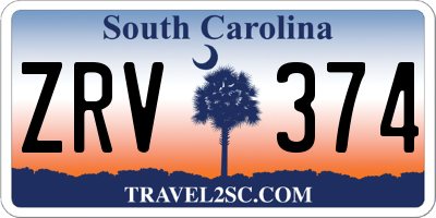 SC license plate ZRV374