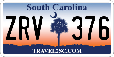 SC license plate ZRV376
