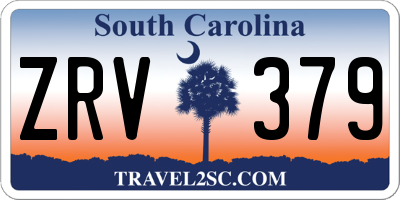 SC license plate ZRV379