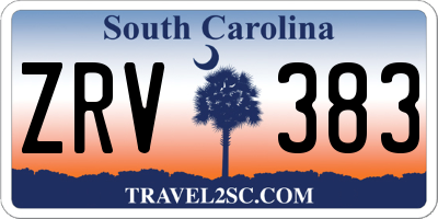 SC license plate ZRV383