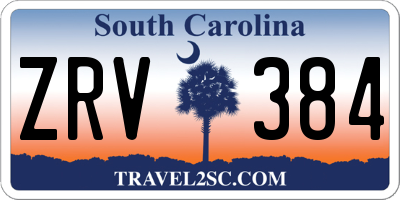 SC license plate ZRV384