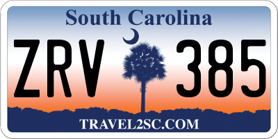 SC license plate ZRV385