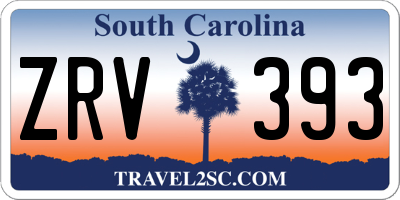 SC license plate ZRV393