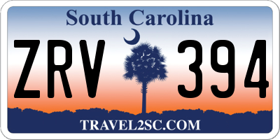 SC license plate ZRV394