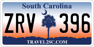 SC license plate ZRV396