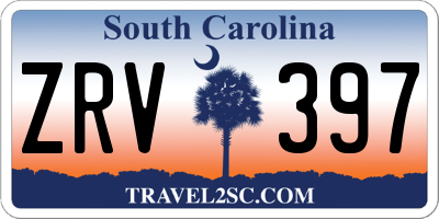 SC license plate ZRV397