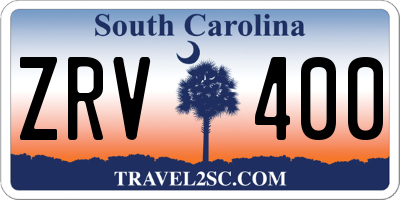 SC license plate ZRV400