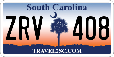 SC license plate ZRV408